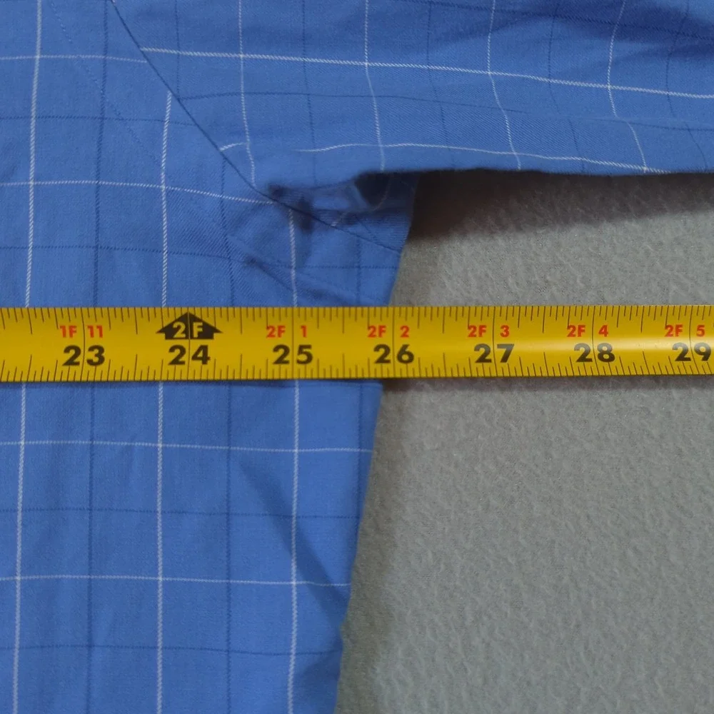 Polo Ralph Lauren Lowell Sport Shirt Mens Large Blue Windowpane‎ Check Cotton